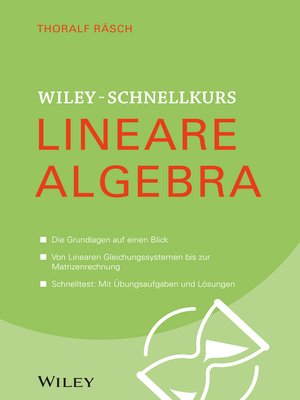 cover image of Wiley-Schnellkurs Lineare Algebra